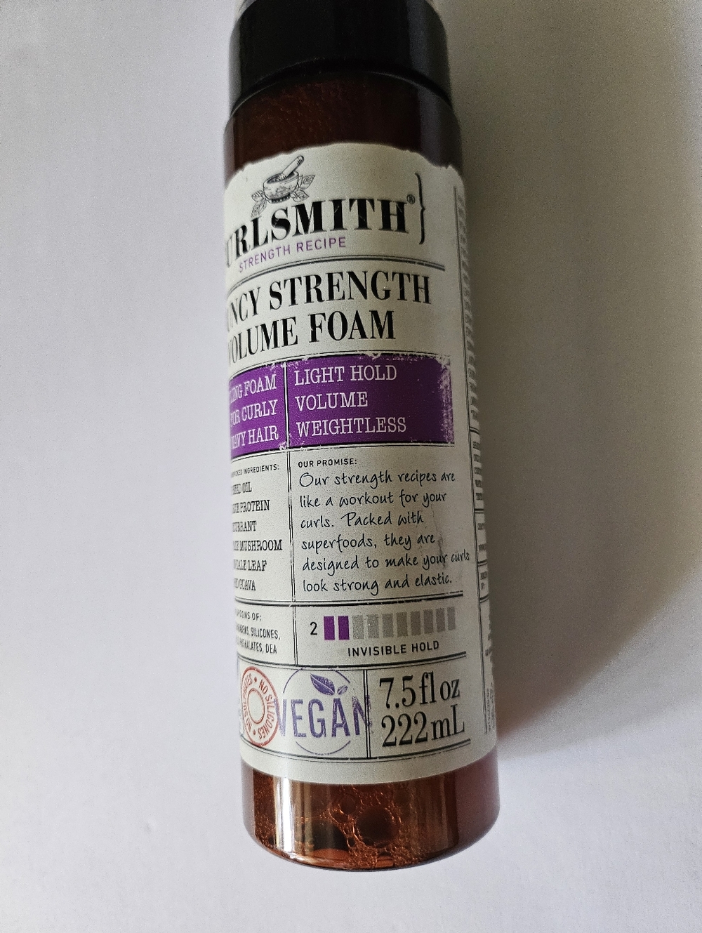 NEW Curlsmith Bouncy Strength Volume Foam all hair types slight hold, 7.5 oz - Picture 3 of 4